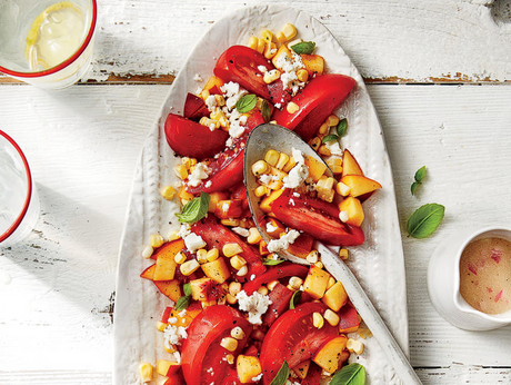 Tomato, Peach & Corn Salad