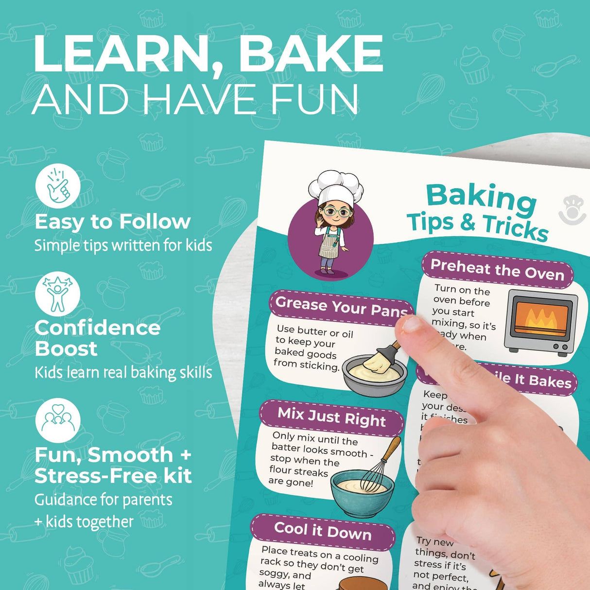 Tovla Jr. My First Visual Cookbook Set for Kids | 2 Recipe Books for Real Cooking | Healthy Swaps | Montessori Learning Gift for Girls and Boys Ages 4–12 | Christmas and Birthday Gift