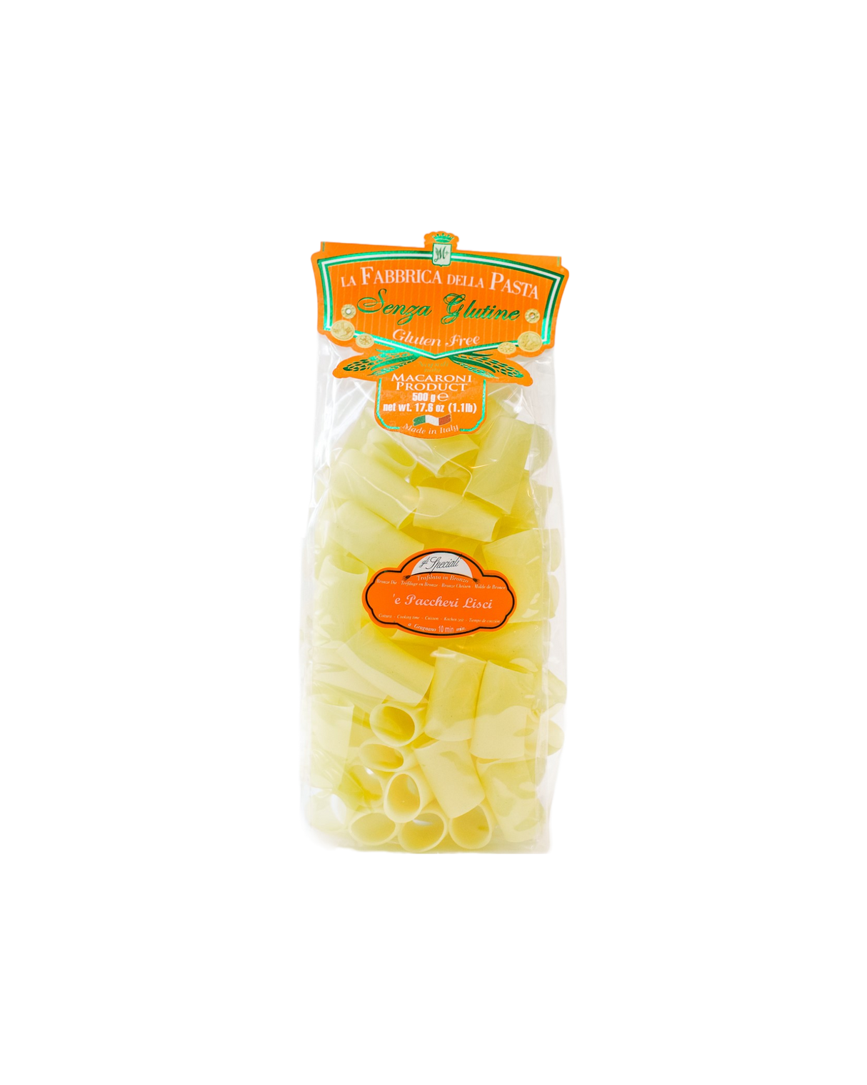 Gluten Free Paccheri Lisci by La Fabbrica della Pasta