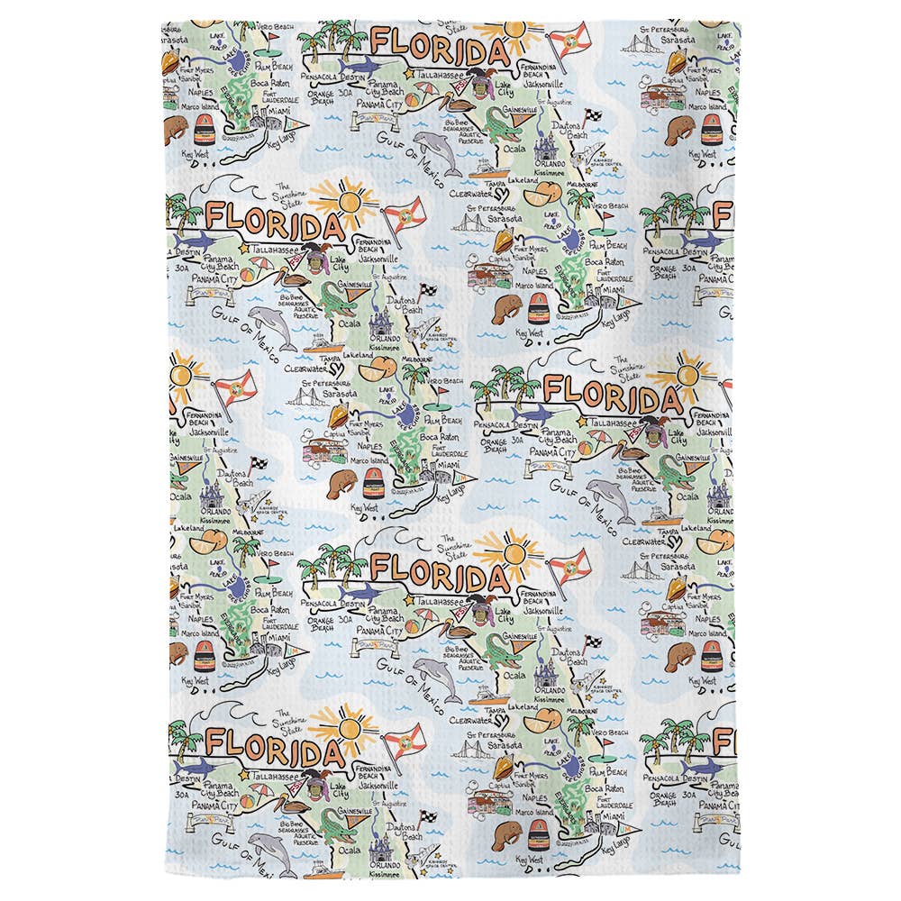 Fishkiss Florida Tea Towel
