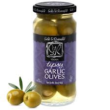 TIPSY GARLIC OLIVES-GSF : 5 OZ