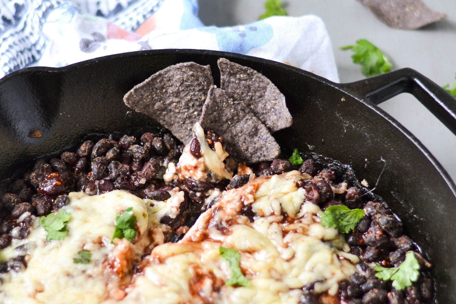 Smoky Chipotle Black Bean Dip with Raspberry Balsamic Glaze