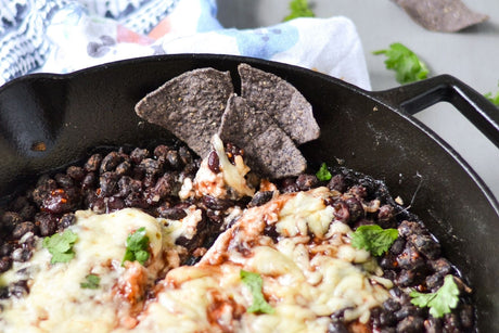 Smoky Chipotle Black Bean Dip with Raspberry Balsamic Glaze