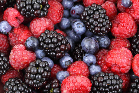 Fresh Fruit Salad with Lemon Olive Oil and Raspberry Balsamic