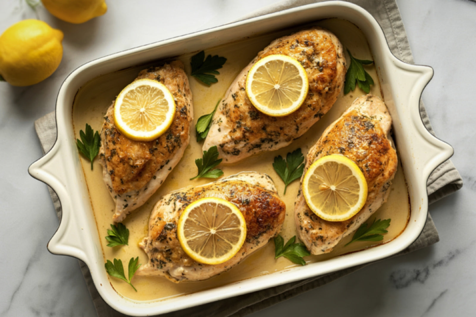 Lemon Herb Chicken with Milanese Gremolata & Grapefruit White Balsamic