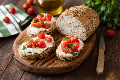 Cherry Tomato Crostini with Whipped Ricotta