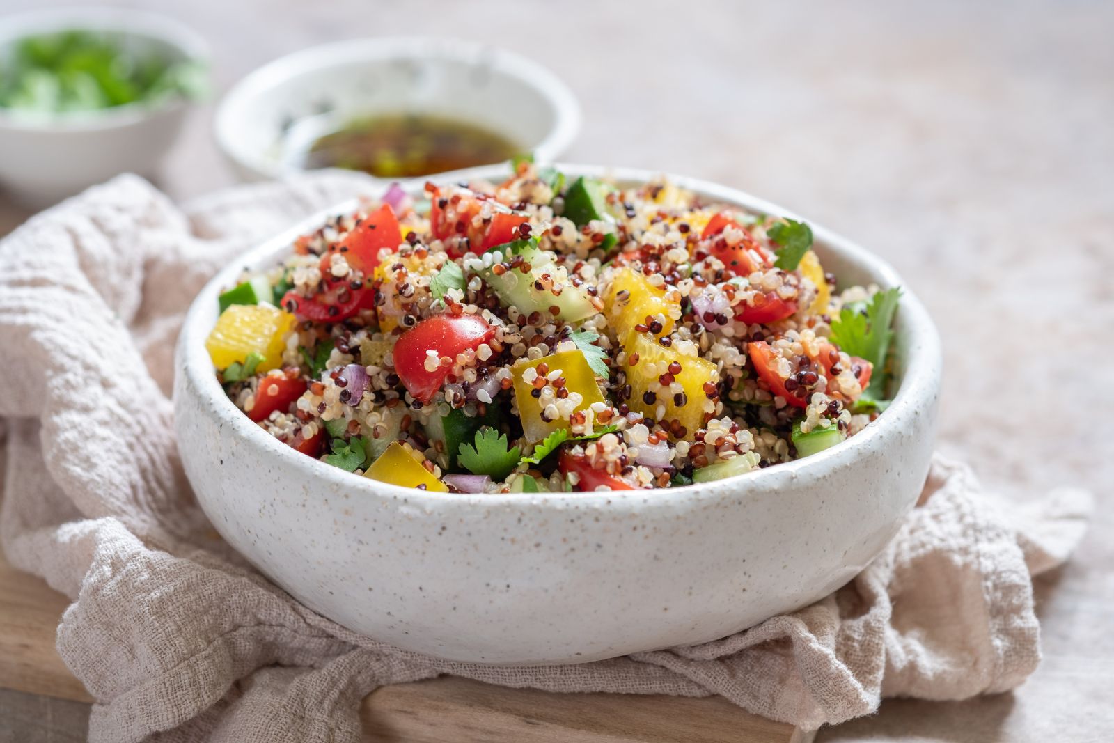 Herb-Roasted Vegetable Quinoa Bowl with Lemon Balsamic Drizzle