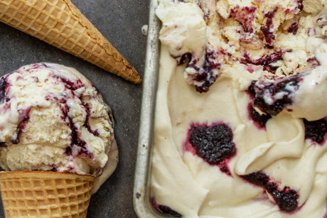 No-Churn Blueberry Lemon Ice Cream