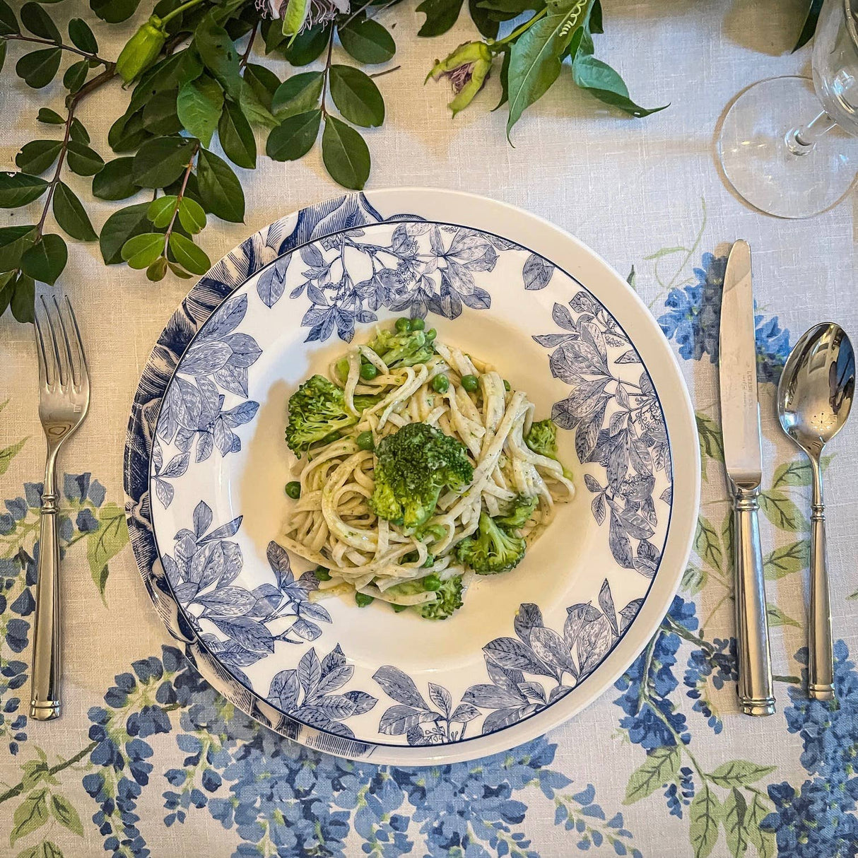 Roasted Garlic and Basil Fettuccine