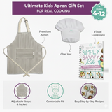 Kids Apron, Hat and Visual Cookbook Gift Set