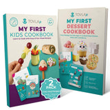 Tovla Jr. My First Visual Cookbook Set for Kids | 2 Recipe Books for Real Cooking | Healthy Swaps | Montessori Learning Gift for Girls and Boys Ages 4–12 | Christmas and Birthday Gift