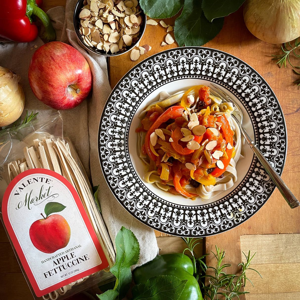 Apple Fettuccine  Dry Specialty Pasta Seasonal