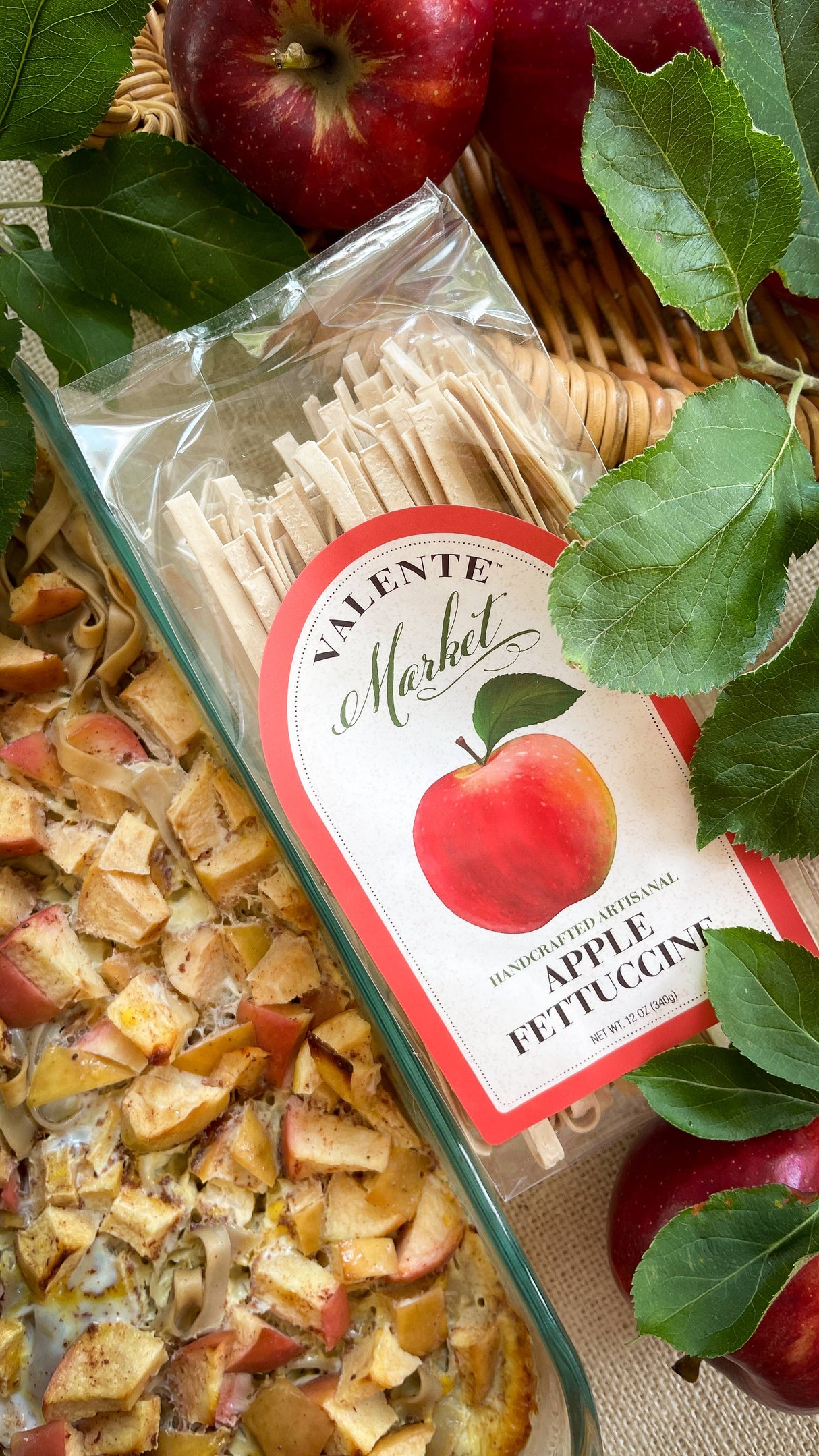 Apple Fettuccine  Dry Specialty Pasta Seasonal