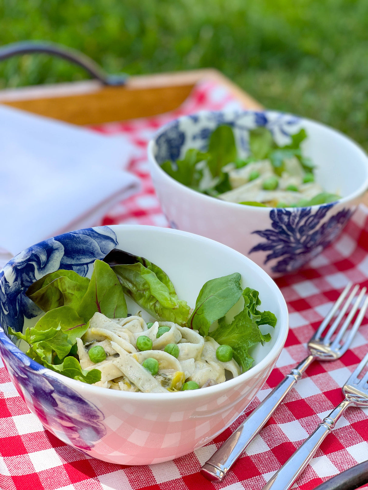 Roasted Garlic and Basil Fettuccine