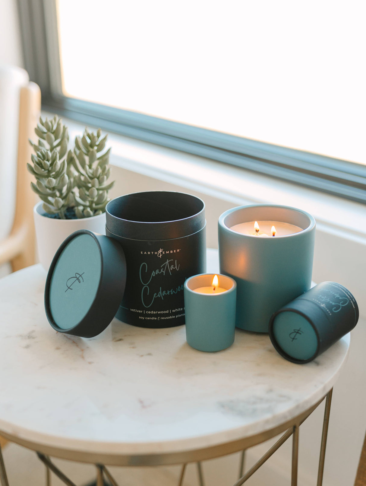 Earth & Ember 2 oz Candle: Coastal Cedarwood