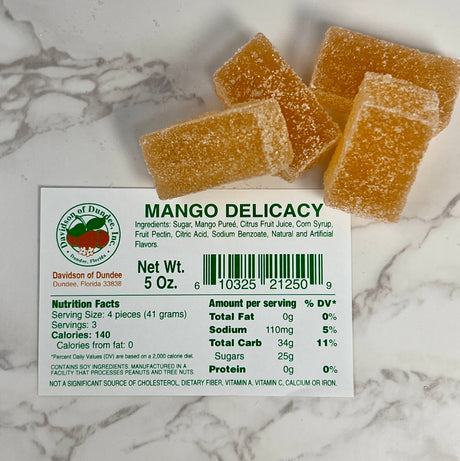 Florida Citrus Candy, Mango Delicacy, 5oz Bag